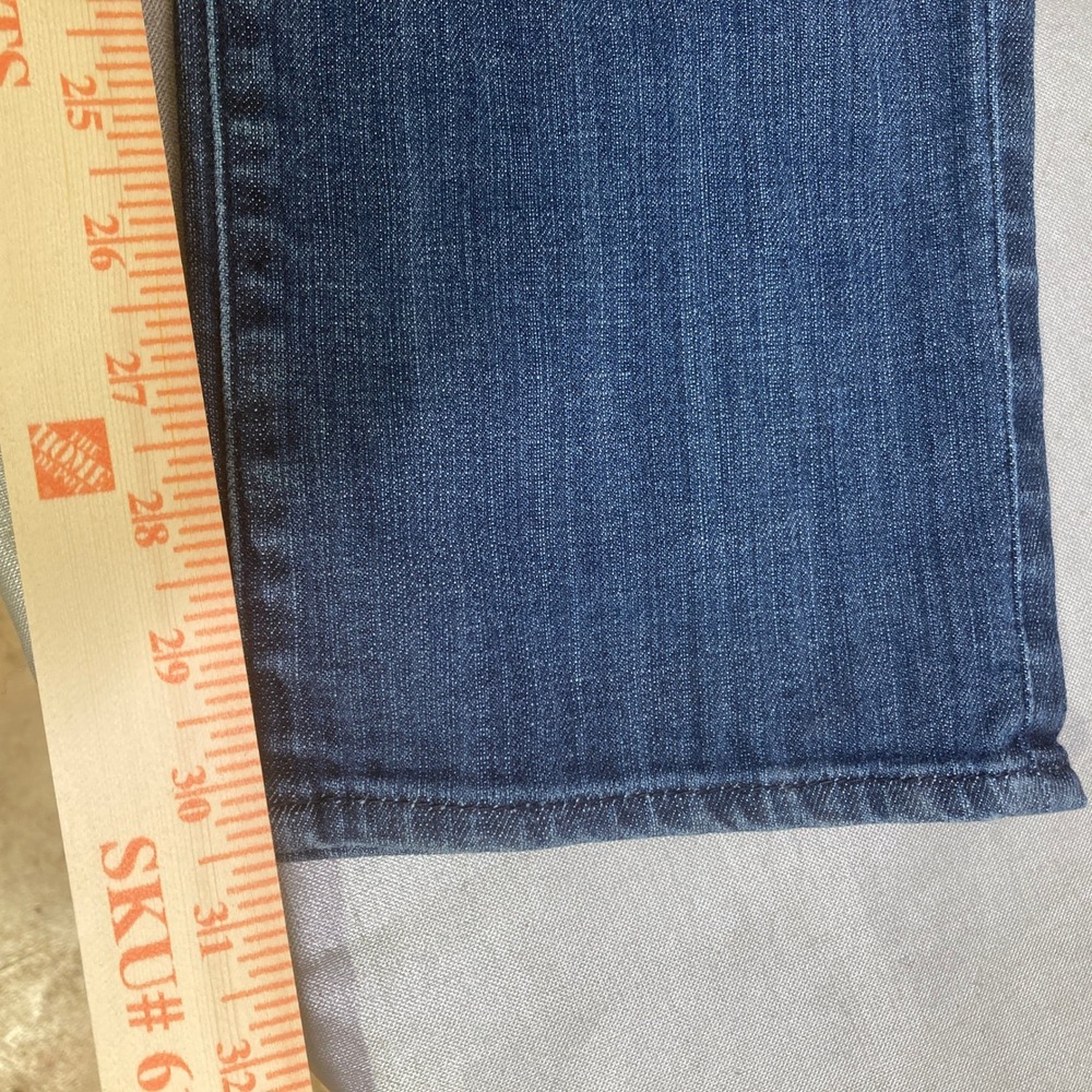 Kut from the Kloth Womens Size 12 Dark Wash Distressed Straight Leg Jeans Blue - Picture 13 of 16